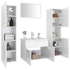 Vonios kambario baldų komplektas, baltas, blizgus kaina ir informacija | Vonios komplektai | pigu.lt