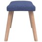 Poilsio kėdė su pakoja, mėlynos spalvos, 62x68,5x96cm, audinys kaina ir informacija | Svetainės foteliai | pigu.lt