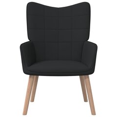 Poilsio kėdė su pakoja, 62x68,5x96 cm, juoda kaina ir informacija | Svetainės foteliai | pigu.lt