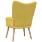 Poilsio kėdė su pakoja, 62x68,5x96 cm, geltona kaina ir informacija | Svetainės foteliai | pigu.lt