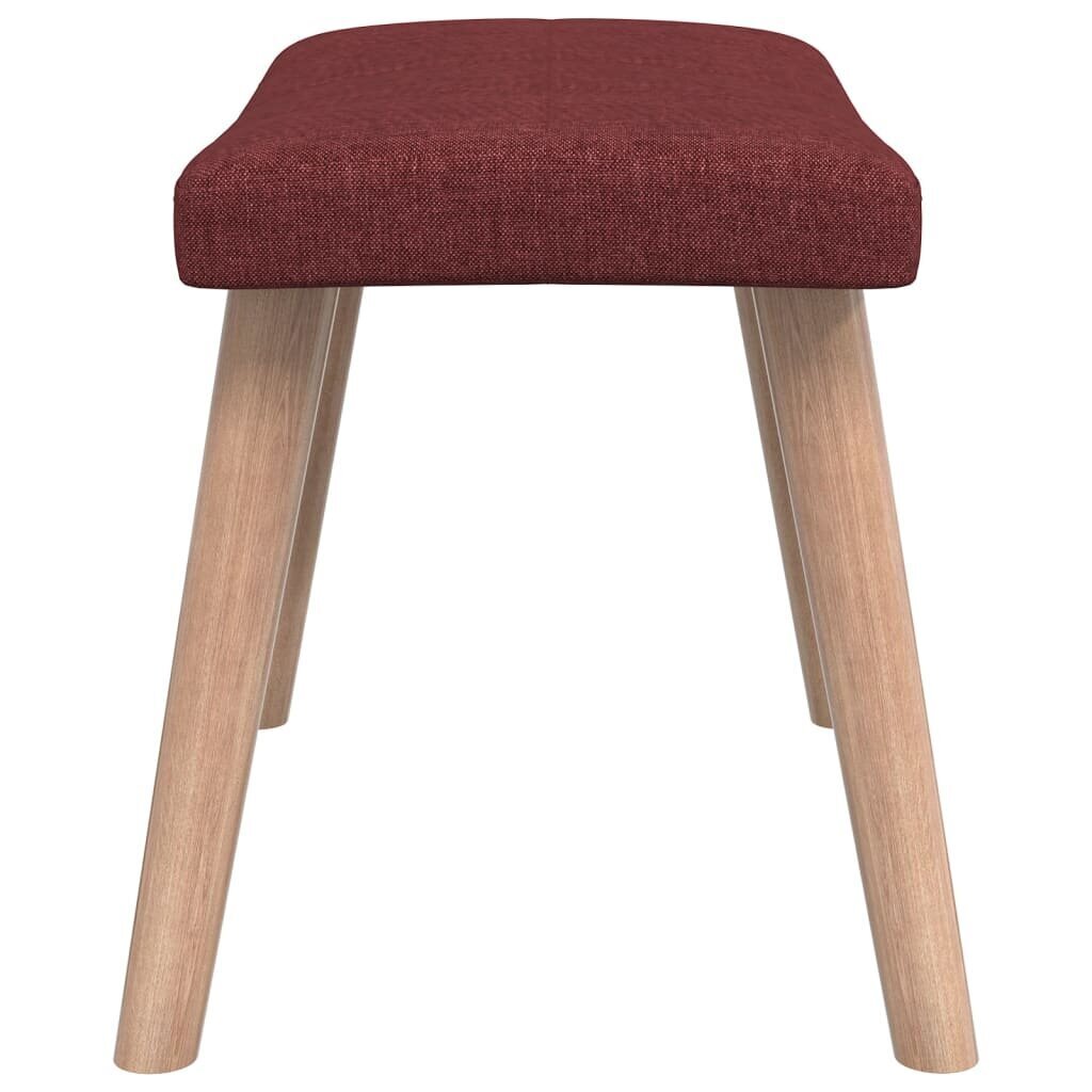 Poilsio kėdė su pakoja, raudona, 62x68,5x96 cm, audinys kaina ir informacija | Svetainės foteliai | pigu.lt