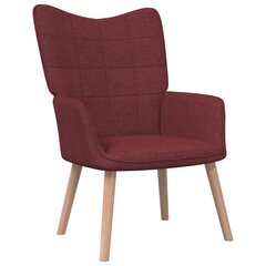 Poilsio kėdė su pakoja, raudona, 62x68,5x96 cm, audinys цена и информация | Кресла в гостиную | pigu.lt