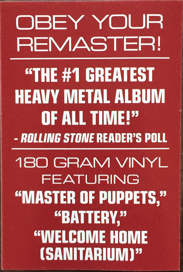 Vinilo plokštelė Metallica - Master Of Puppets, LP, 12" vinyl record kaina ir informacija | Vinilinės plokštelės, CD, DVD | pigu.lt