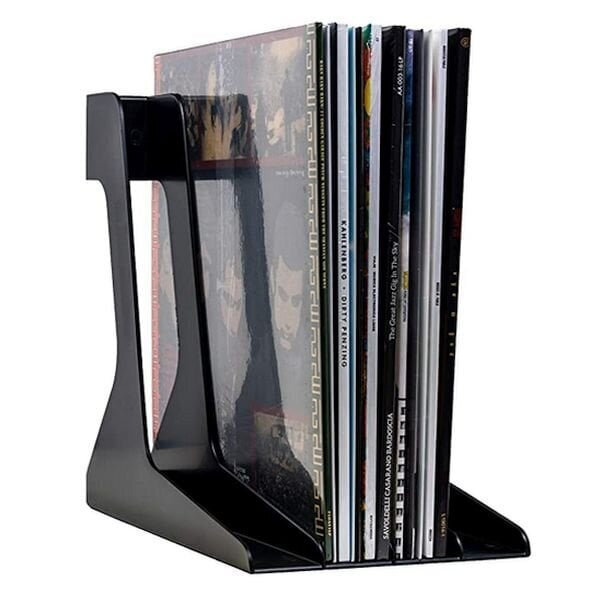 LP vinilinių plokštelių stovas Audio Anatomy, juodas kaina ir informacija | Vinilinės plokštelės, CD, DVD | pigu.lt