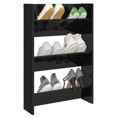 Spintelė batams, juoda, 60x18x90 cm kaina ir informacija | Batų spintelės, lentynos ir suolai | pigu.lt