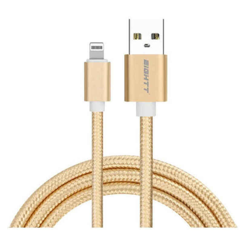 USB - Lightning kabelis Eightt 1 m: Spalva - Nero kaina ir informacija | Parkavimo sistemos | pigu.lt