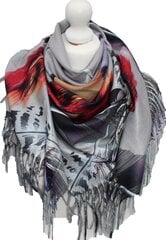 Серая шаль с цветочным мотивом цена и информация | Женские шарфы, платки | pigu.lt