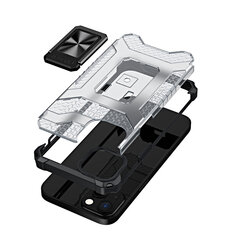 Hurtel Crystal Ring Case skirtas iPhone 13 mini, juodas kaina ir informacija | Telefono dėklai | pigu.lt