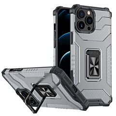 Hurtel Crystal Ring Case skirtas iPhone 13 Pro Max, juodas kaina ir informacija | Telefono dėklai | pigu.lt