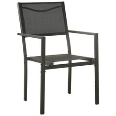 Sodo kėdė, 2 vnt., juoda kaina ir informacija | Lauko kėdės, foteliai, pufai | pigu.lt