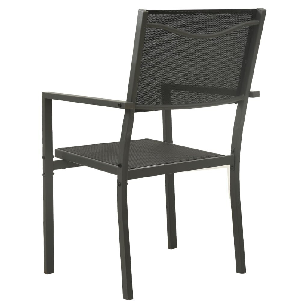 Sodo kėdės, 4 vnt., juodos kaina ir informacija | Lauko kėdės, foteliai, pufai | pigu.lt