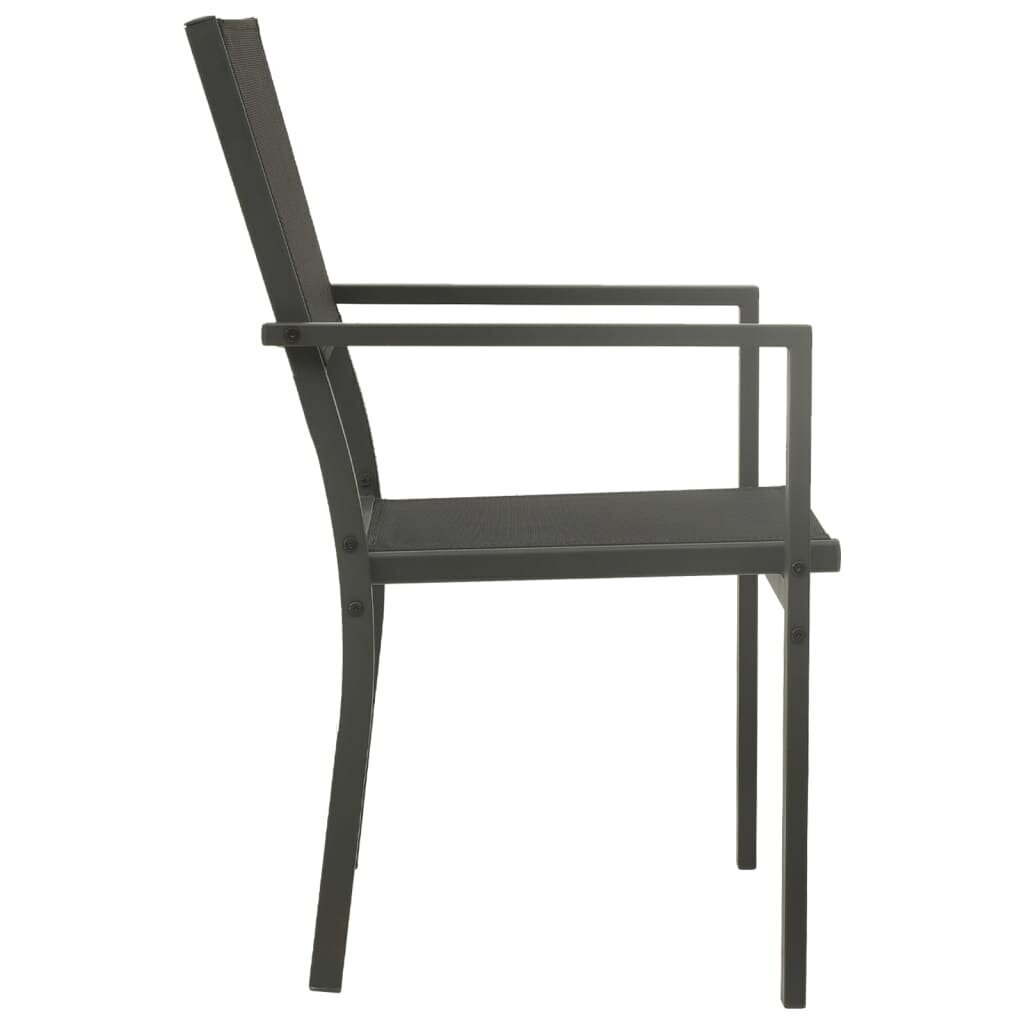 Sodo kėdės, 4 vnt., juodos kaina ir informacija | Lauko kėdės, foteliai, pufai | pigu.lt