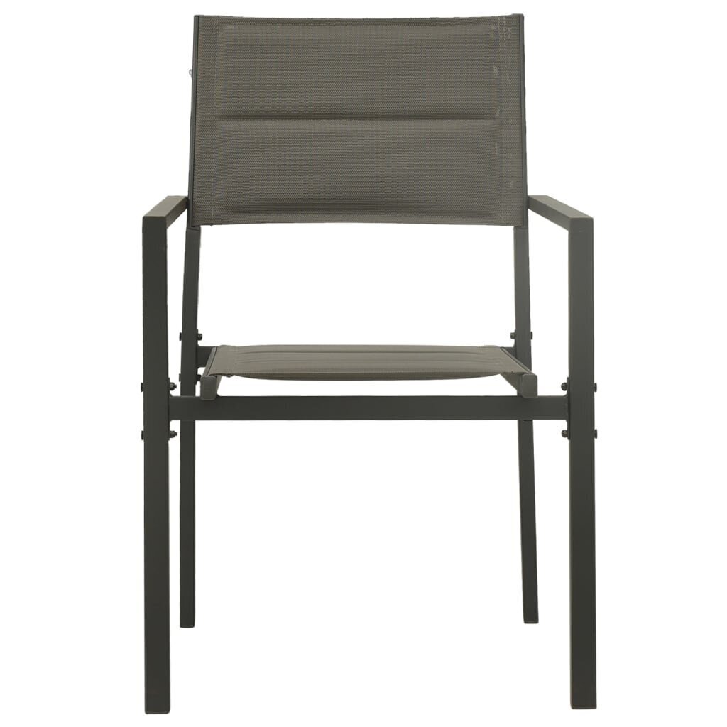 Sodo kėdės, 2 vnt., pilkos kaina ir informacija | Lauko kėdės, foteliai, pufai | pigu.lt