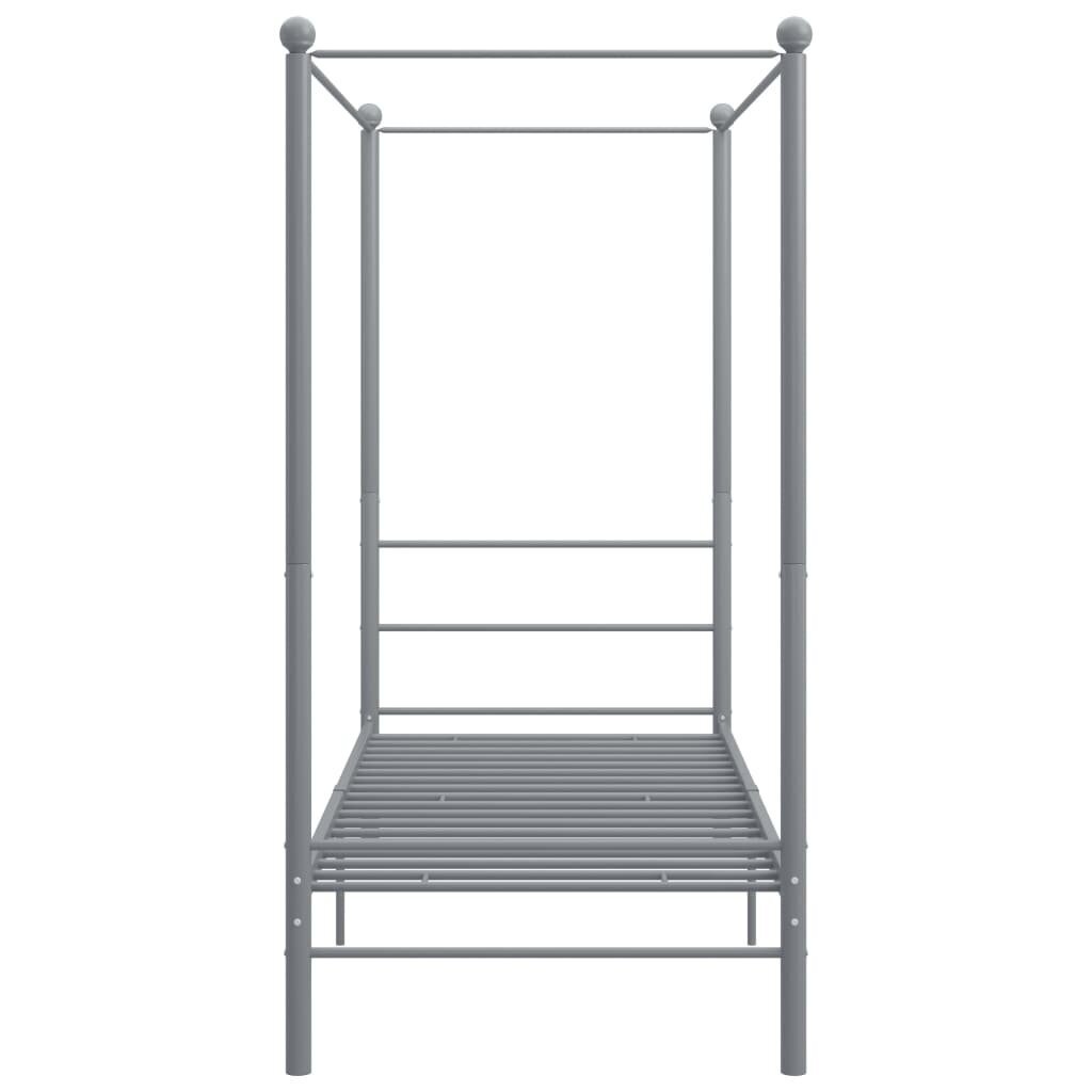 Lovos rėmas su baldakimu, pilkas, 100x200 cm цена и информация | Lovos | pigu.lt