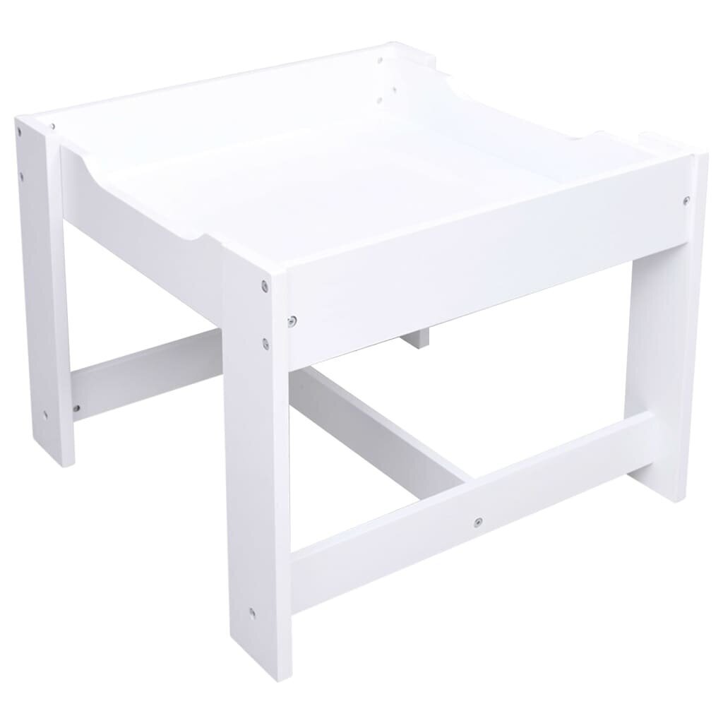 Vaikiškas stalas su 2 kėdėmis, baltas цена и информация | Vaikiškos kėdutės ir staliukai | pigu.lt