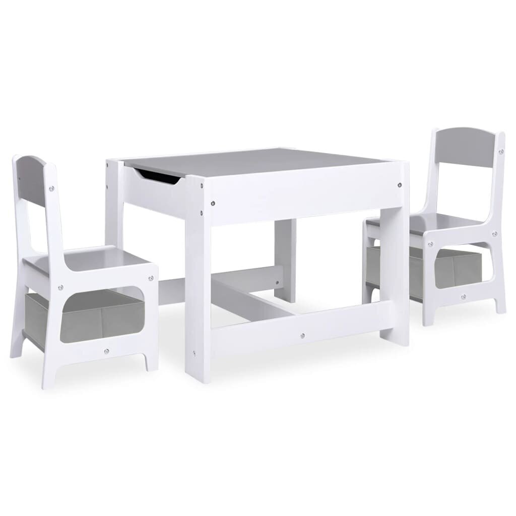 Vaikiškas stalas su 2 kėdėmis, baltas kaina | pigu.lt