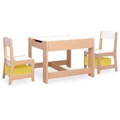 Vaikiškas stalas su 2 kėdėmis kaina ir informacija | Vaiko kambario baldų komplektai | pigu.lt