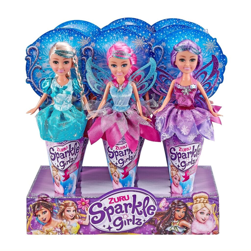 Lėlė kūgelyje Sparkle girlz Winter Princess 10017BQ1 kaina ir informacija | Žaislai mergaitėms | pigu.lt