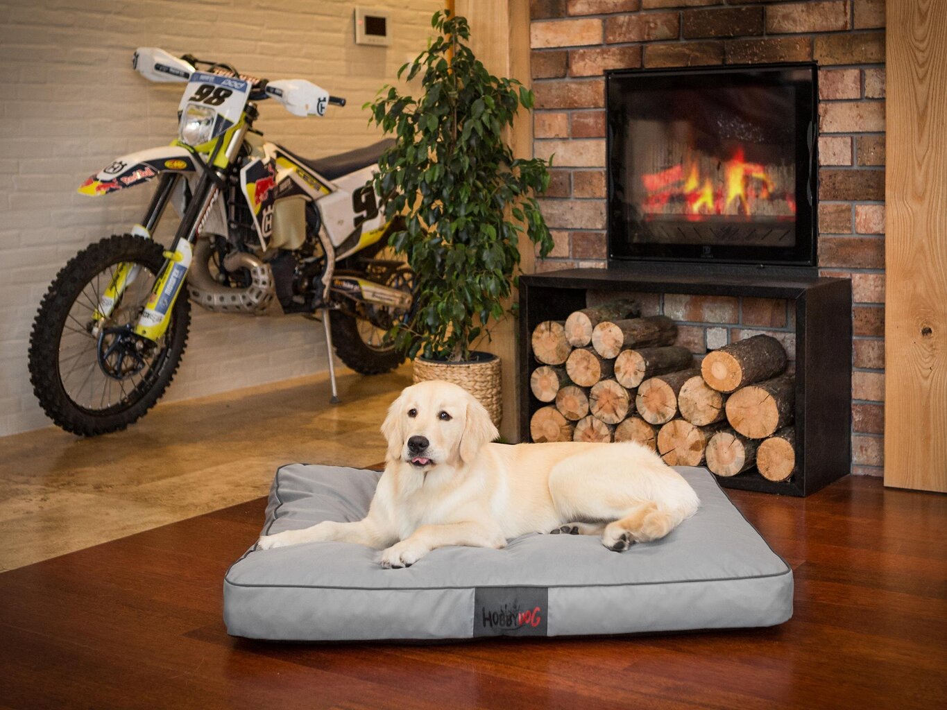 Hobbydog čiužinys Light Grey L, 90x70 cm kaina ir informacija | Guoliai, pagalvėlės | pigu.lt