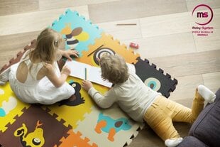 Образовательный коврик-головоломка из пенопласта 90 х 90 х 1 см - EVA пена - рисунок: домашние питомцы цена и информация | Развивающие коврики | pigu.lt