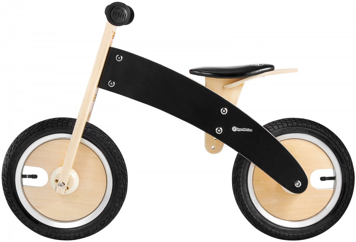 Medinis balansinis dviratis HyperMotion James, pripučiami ratai, juodas kaina ir informacija | Balansiniai dviratukai | pigu.lt