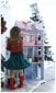 Medinis lėlių namelis - 123 cm, LED apšvietimas, terasa, aksesuarai, darželis kaina ir informacija | Žaislai mergaitėms | pigu.lt