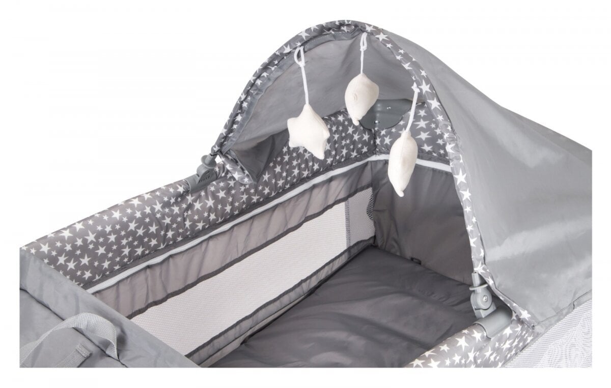 Vaikiška lovytė-maniežas Happy Traveller Basic plus, pilka kaina ir informacija | Maniežai vaikams | pigu.lt