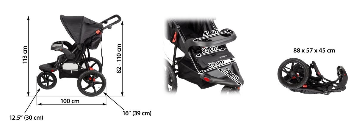 Bėgimo vežimėlis + vežimėlis pasivaikščiojimams 0 mėn. цена и информация | Vežimėliai | pigu.lt