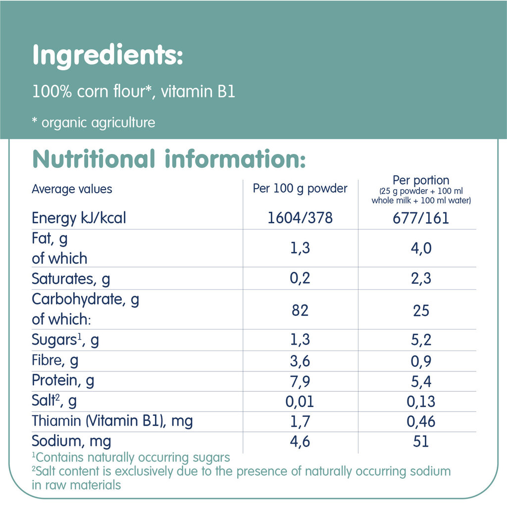 Ekologiška kukurūzų košė FLEUR ALPINE nuo 4 mėn., 175 g цена и информация | Košės | pigu.lt