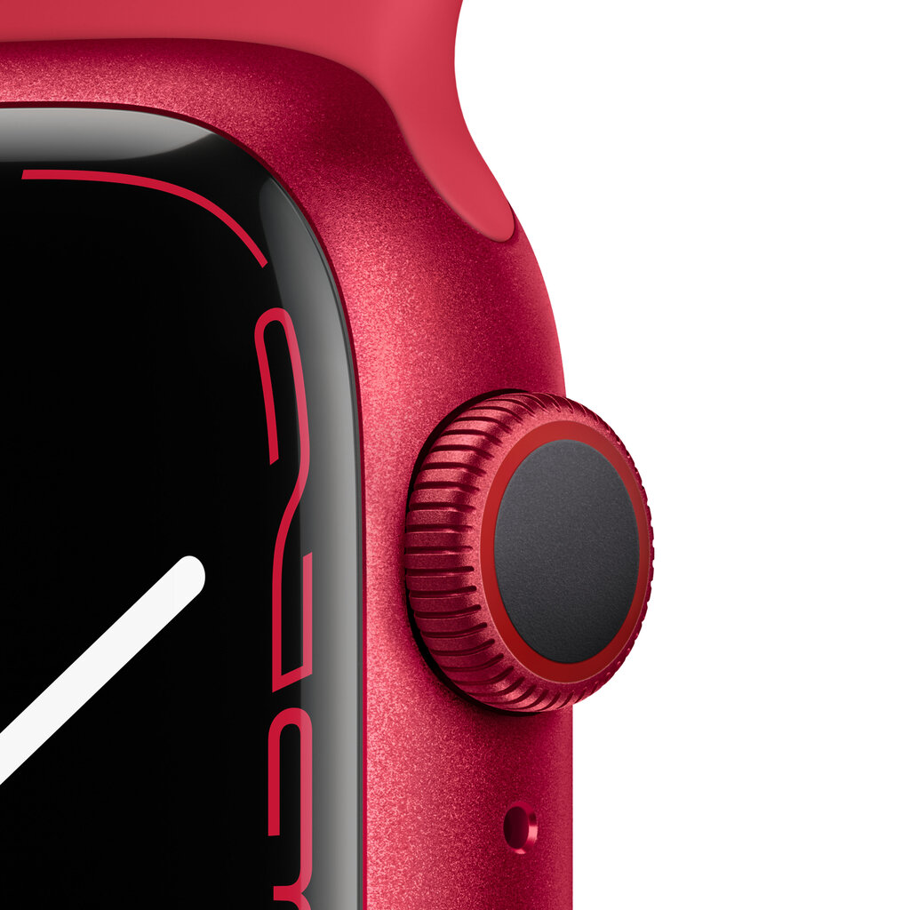 Apple Watch Series 7 GPS + Cellular, 45mm (PRODUCT)RED Aluminium Case ,(PRODUCT)RED Sport Band - MKJU3UL/A цена и информация | Išmanieji laikrodžiai (smartwatch) | pigu.lt