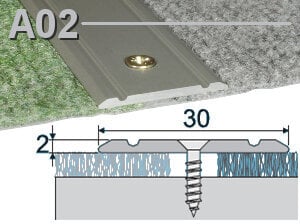 Profilis A02 sujungimo, spalva-matinio aukso, Effector kaina ir informacija | Sujungimo profiliai | pigu.lt