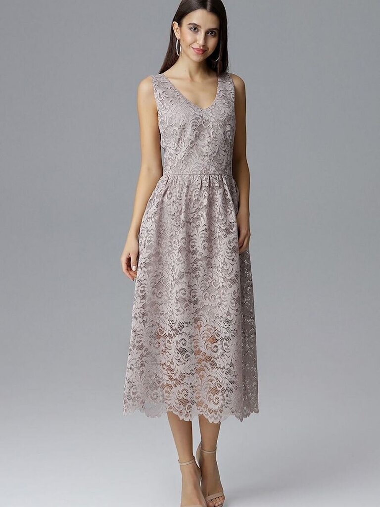 Vakarinė suknelė moterims Figl, pilka kaina ir informacija | Suknelės | pigu.lt