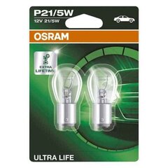 Автомобильная лампа OS7528ULT-02B Osram OS7528ULT-02B P21/5W 21/5W 12В (2 шт) цена и информация | Автомобильные лампочки | pigu.lt