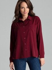 Marškiniai moterims Lenitif 135872, raudoni цена и информация | Женские блузки, рубашки | pigu.lt