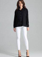Marškiniai moterims Lenitif 135873, juodi цена и информация | Женские блузки, рубашки | pigu.lt
