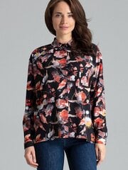 Marškiniai moterims Lenitif 135875, juodi цена и информация | Женские блузки, рубашки | pigu.lt
