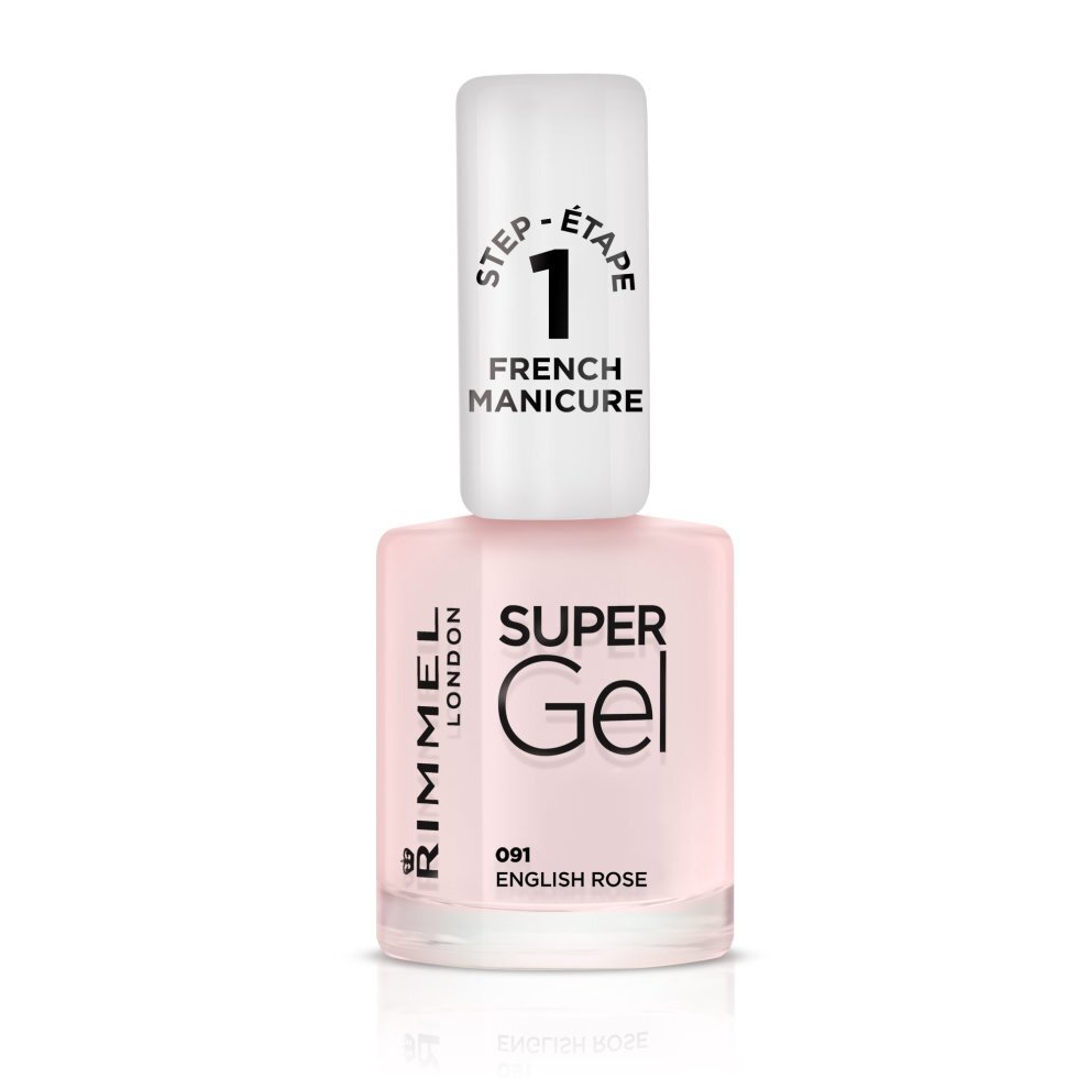 Gelinis nagų lakas Rimmel Gel Nail Polish for French Manicure 091 English Rose, 12 ml kaina ir informacija | Nagų lakai, stiprintojai | pigu.lt