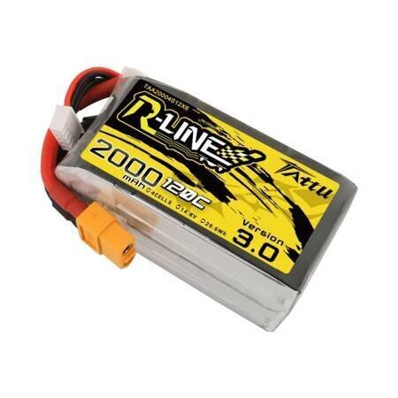 Tattu R-Line Version 3.0 2000mAh 14,8V 120C 4S1P XT60 kaina ir informacija | Išmanioji technika ir priedai | pigu.lt