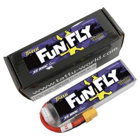 Akum Tattu Funfly 1800mAh 11,1V 100C 3S1P XT60 kaina ir informacija | Išmanioji technika ir priedai | pigu.lt