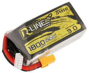 Akumuliatorius Tattu R-Line Version 3.0 1800mAh 14,8V 120C 4S1P XT60 kaina ir informacija | Išmanioji technika ir priedai | pigu.lt