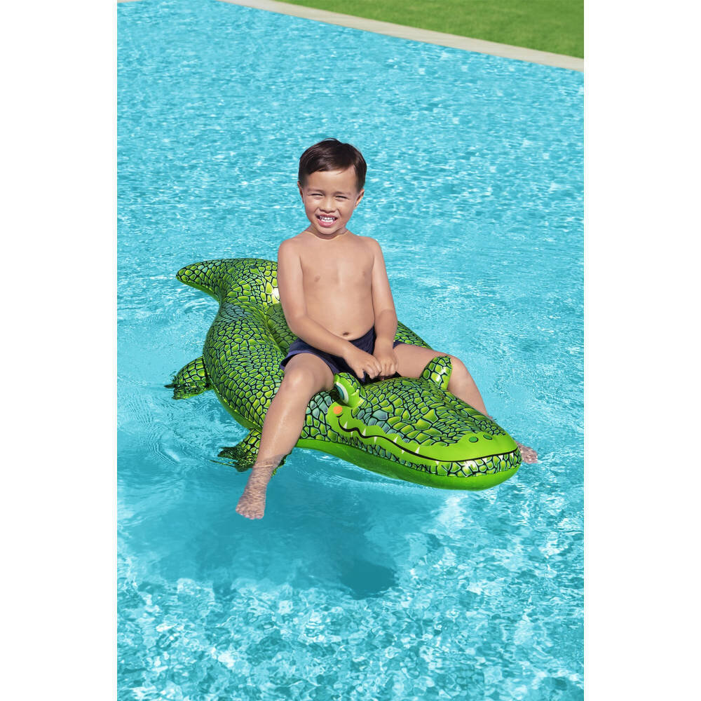 Pripučiamas plaustas Bestway Buddy Croc, 152x71 cm kaina ir informacija | Pripučiamos ir paplūdimio prekės | pigu.lt