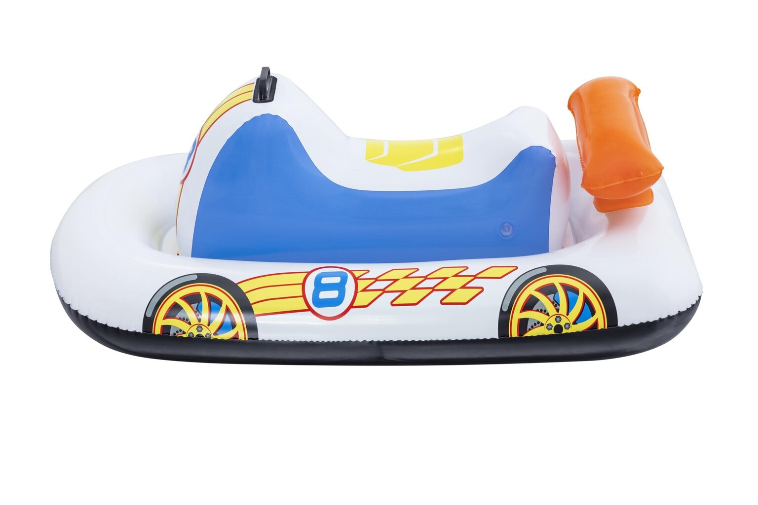 Pripučiamas plaustas vaikams Bestway Sports Car, 110x75 cm, baltas цена и информация | Pripučiamos ir paplūdimio prekės | pigu.lt