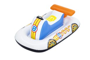 Pripučiamas plaustas vaikams Bestway Sports Car, 110x75 cm, baltas kaina ir informacija | Pripučiamos ir paplūdimio prekės | pigu.lt