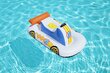 Pripučiamas plaustas vaikams Bestway Sports Car, 110x75 cm, baltas цена и информация | Pripučiamos ir paplūdimio prekės | pigu.lt