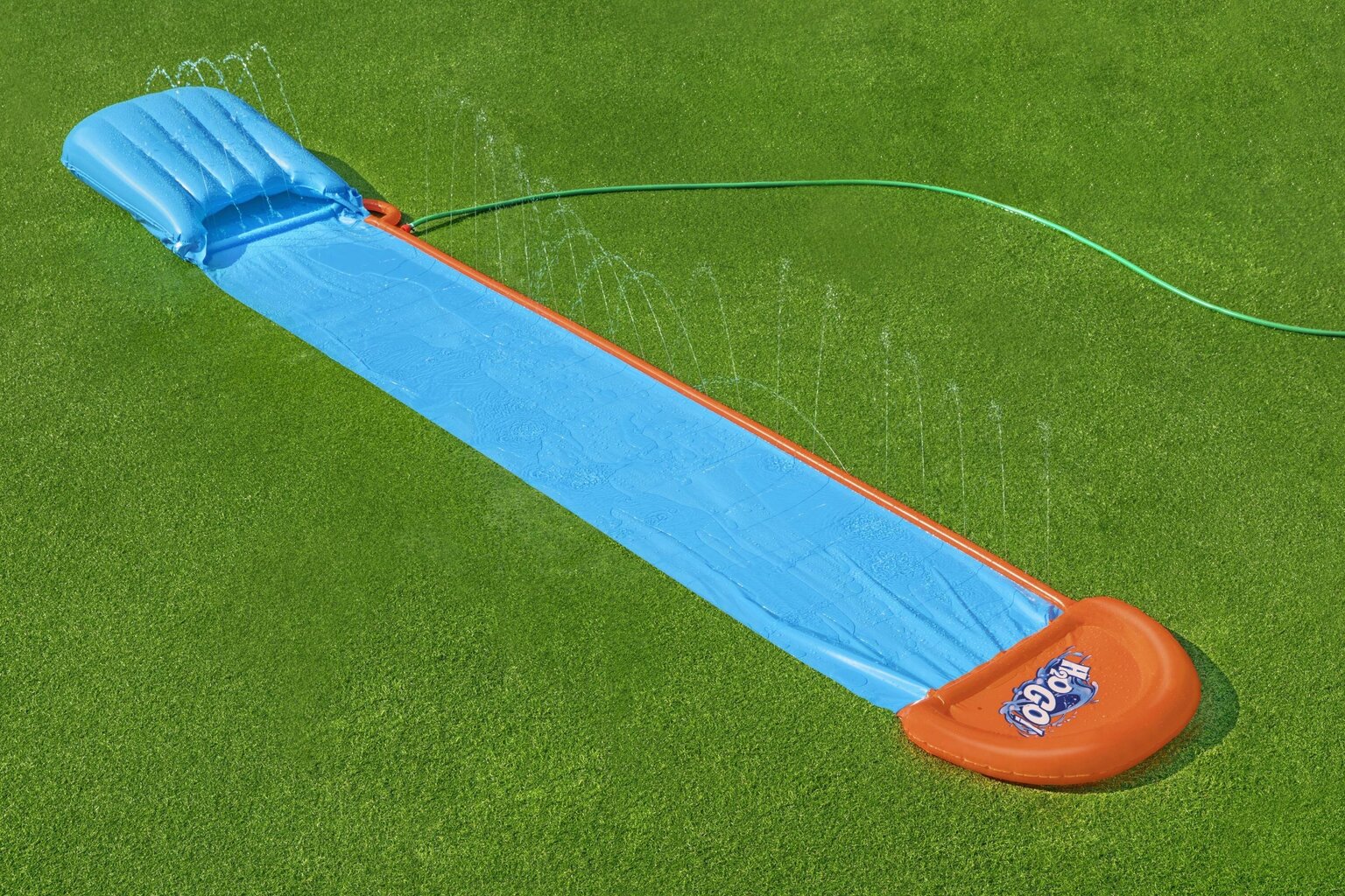 Pripučiama vandens čiuožykla H2OGO! Tsunami Splash Ramp Single Slide, 488 cm kaina ir informacija | Pripučiamos ir paplūdimio prekės | pigu.lt