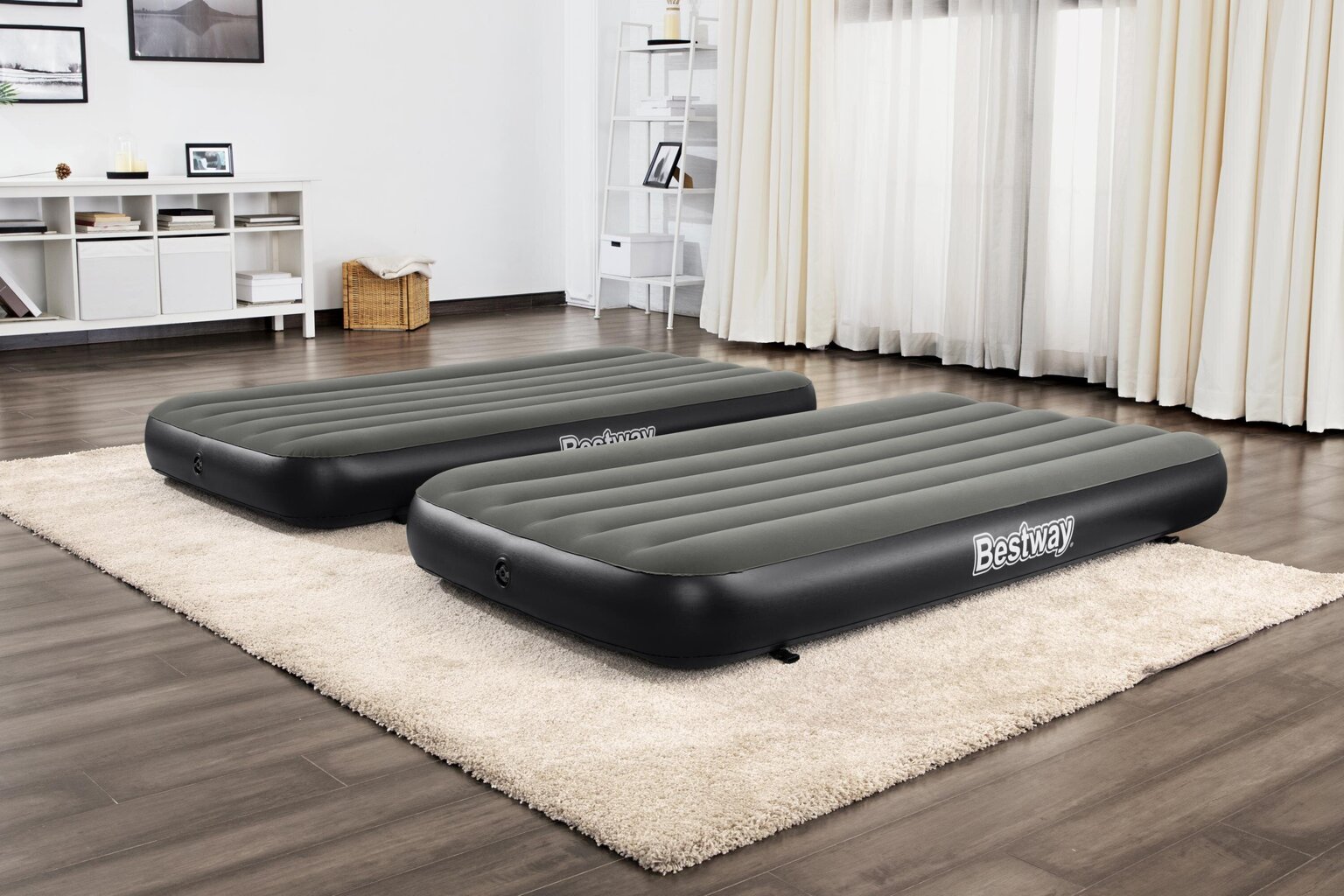 Pripučiamas čiužinys Bestway Tritech Twin/King Connect and Rest 3-in-1 188x99x25 cm kaina ir informacija | Pripučiami čiužiniai ir baldai | pigu.lt