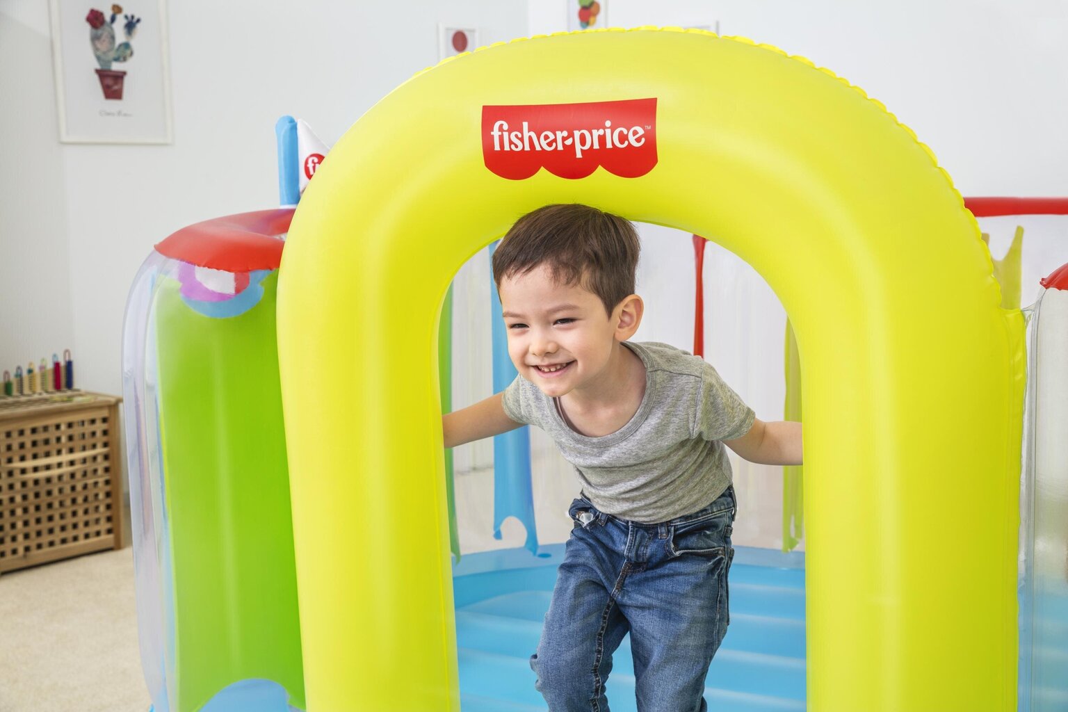 Pripučiamas batutas Fisher Price Bouncetopia, 226x175x138 cm kaina ir informacija | Pripučiamos ir paplūdimio prekės | pigu.lt