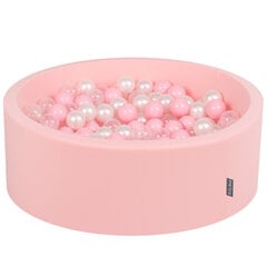KiddyMoon Круглый детский бассейн с мячиками 90x30см/300 шариков ∅ 7см, сертифицирован в ЕС, розовый:светло-розовый/перламутровый/прозрачный цена и информация | Игрушки для малышей | pigu.lt