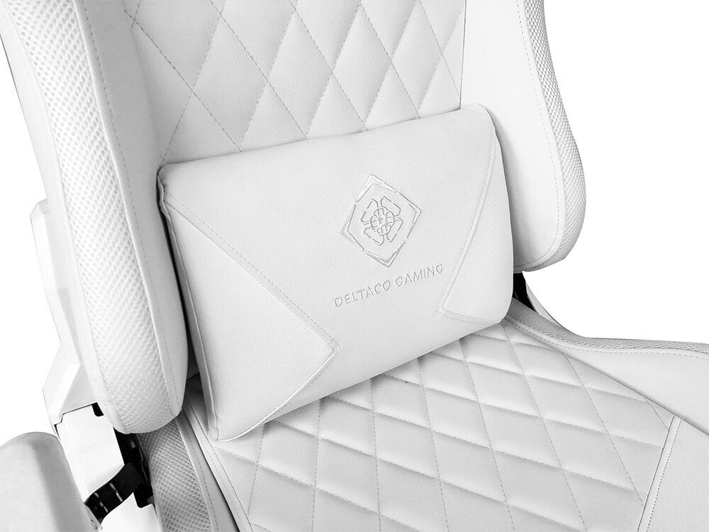 Žaidimų kėdė Deltaco WCH90 RGB, balta kaina ir informacija | Biuro kėdės | pigu.lt