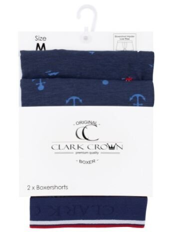 Apatiniai vyrams Clark Crown 1035 Men's boxershort Marine, 2 vnt kaina ir informacija | Trumpikės | pigu.lt